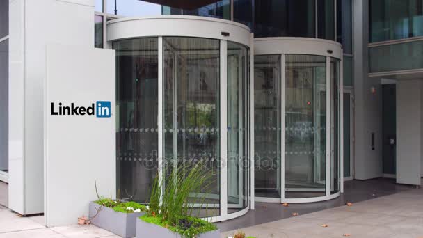 depositphotos 140344740 stock video street signage board with linkedin