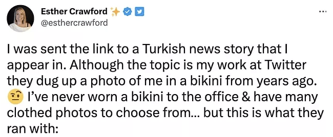 Esther Crawford tweet