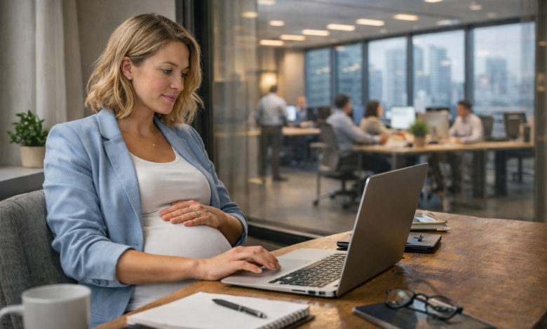 hamile beyaz yaka calisan